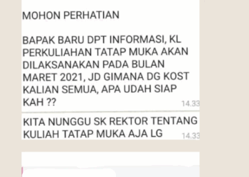 Tanggapi Hoax Kuliah Luring pada Bulan Maret, Kasubag  Akademik: Saya Belum Pernah  Dengar