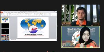 Sosialisasi dan edukasi kesiapsiagaan bencana yang dilaksanakan via daring, Senin (26/4/2021). (Genta Andalas/dok.pribadi)