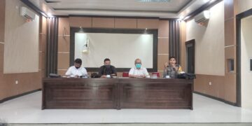 Kegiatan audiensi bersama Bhabinkamtibmas dan Kepala Satpam Universitas Andalas di Fakultas Peternakan pada Senin (14/3/2022). (Genta Andalas/Efi Fadhillah)