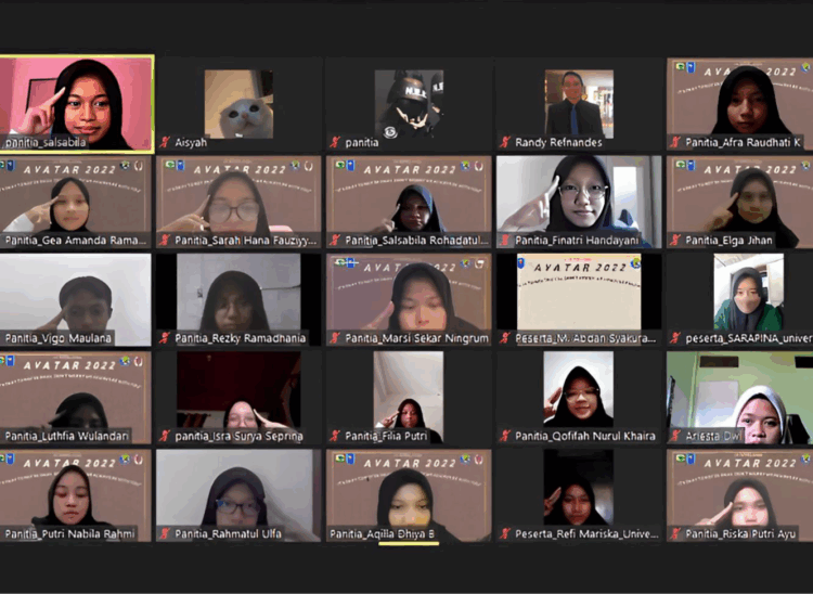 Foto bersama Webinar Deteksi Dini Depresi oleh Avisena Take Care (Avatar)  2022 Fakultas Keperawatan Universitas Andalas, Sabtu (16/4/2022).