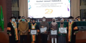 Perayaan Dies Natalis FISIP Unand ke-29 di Gedung Convention Hall Universitas Andalas, Jumat (13/5/2022).