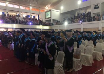 Wisuda Periode II Universitas Andalas di Auditorium Unand, Sabtu (28/5/2022)