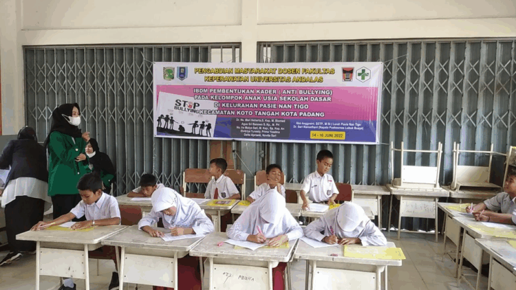 kegiatan kaderisasi tim anti-bulliying di Sekolah Dasar (SD), Selasa (28/6/2022). (Genta Andalas/Dok. Pribadi)