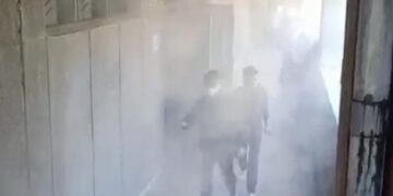 Situasi gedung C 2.1 saat terjadi kebakaran akibat korsleting listrik, Kamis (15/9/2022). (Genta Andalas/Dok. Pribadi)