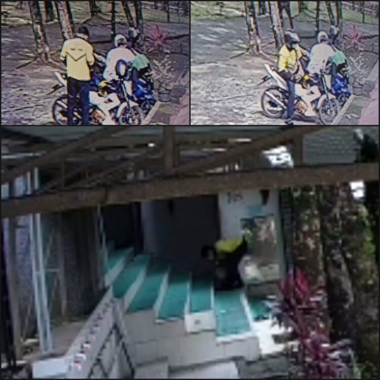 Cuplikan rekaman CCTV Masjid Nurul Ilmi yang merekam gerak-gerik pelaku dalam melakukan aksi pencurian, Rabu (26/10/2022). (Genta Andalas/Fatiza Khaira)