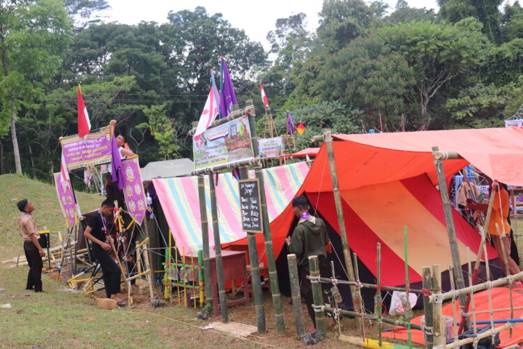 Suasana di lokasi kegiatan Fiesta , yang berlangsung di Bumi Perkemahan UNAND pada Senin (3/7/2023). (Genta Andalas/ Riski Wahyudi)