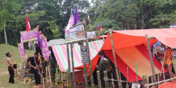 Suasana di lokasi kegiatan Fiesta , yang berlangsung di Bumi Perkemahan UNAND pada Senin (3/7/2023). (Genta Andalas/ Riski Wahyudi)