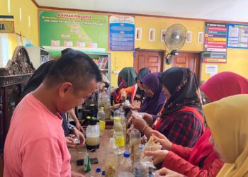 Mahasiswa KKN Unand Olah Bahan Dapur Jadi Pestisida Alami