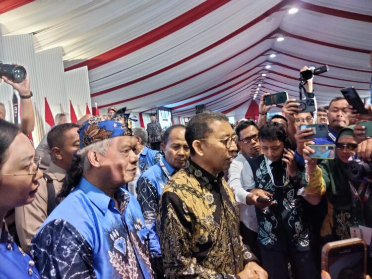 Kedatangan Mentri Kebudayaan Kabinet Merah Putih, Fadli Zon yang mewakili Presiden Prabowo Subianto pada perayaan hari pers nasional di Kompleks Kantor Gubernur Kalimantan Selatan, Minggu (9/2/2025) (Zulkifli Ramadhani)