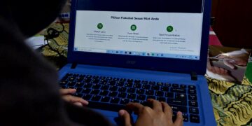 Tampilan Website Dana Sosial UNAND, Rabu (17/9/2025) (Genta Andalas/Zahra Nurul Aulia)