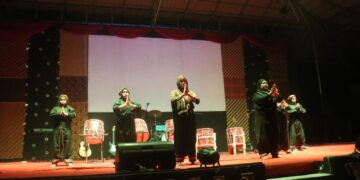 Penampilan garapan musik perkusi dari BSTM pada Minggu (21/9/2025) (Genta Andalas/ Zaki Latif Bagia Rahman)