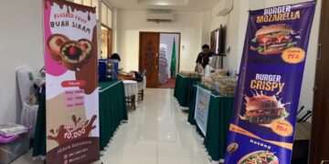 Potret suasana Market Day yang diselenggarakan oleh HIPMI PT Universitas Andalas di Convention Hall pada Kamis (13/11/2025)