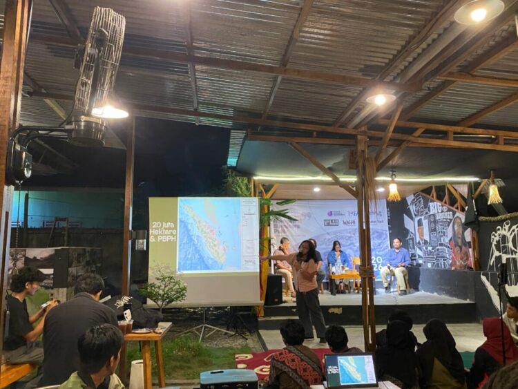 Sesi diskusi dalam perayaan HUT AJI ke 21 pada Sabtu (24/1/26) (Genta Andalas/Zaki Latif Bagia Rahman)